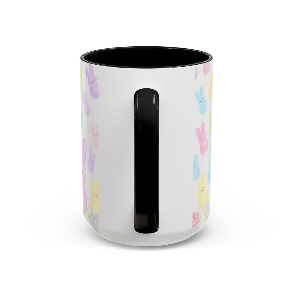 Pastel Peeps Easter Coffee Mug — Cute Bunny Pattern Accent Mug (11/15oz)