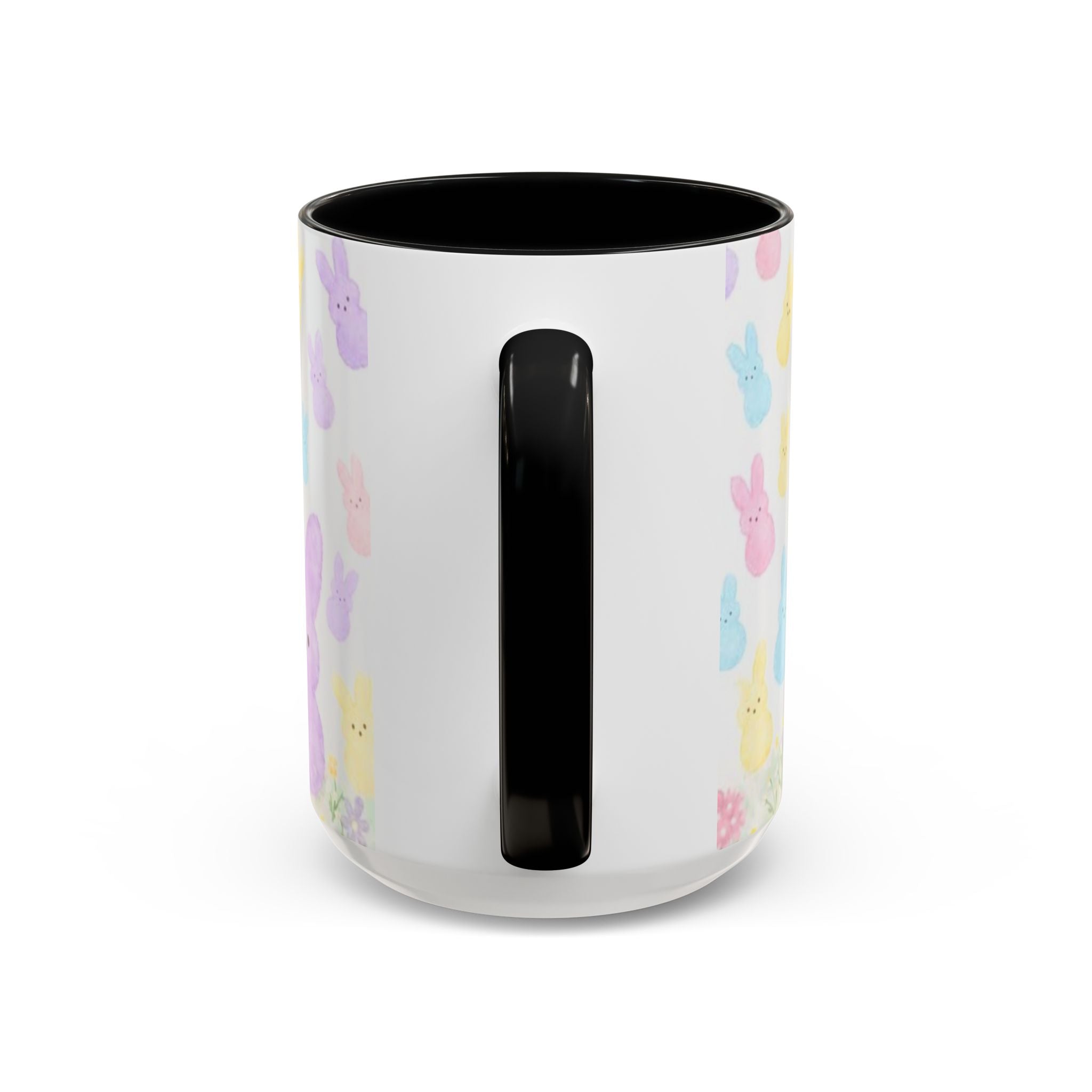 Pastel Peeps Easter Coffee Mug — Cute Bunny Pattern Accent Mug (11/15oz)