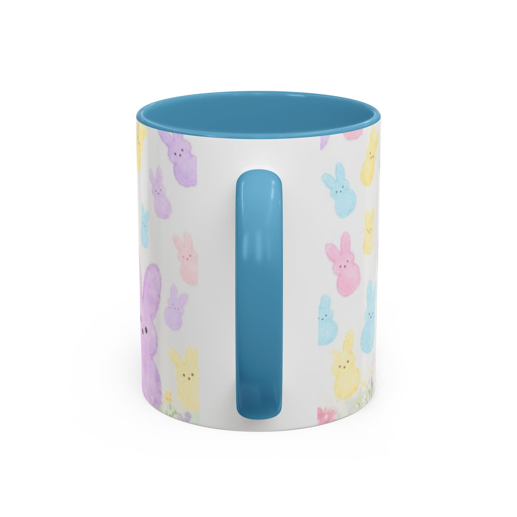 Pastel Peeps Easter Coffee Mug — Cute Bunny Pattern Accent Mug (11/15oz)