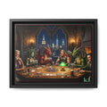 Framed Matte Canvas - Mythological Creature Poker Night Wall Art