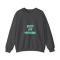 Crewneck Sweatshirt — "Built Off Pressure" Diamond UFO Floral Back Print