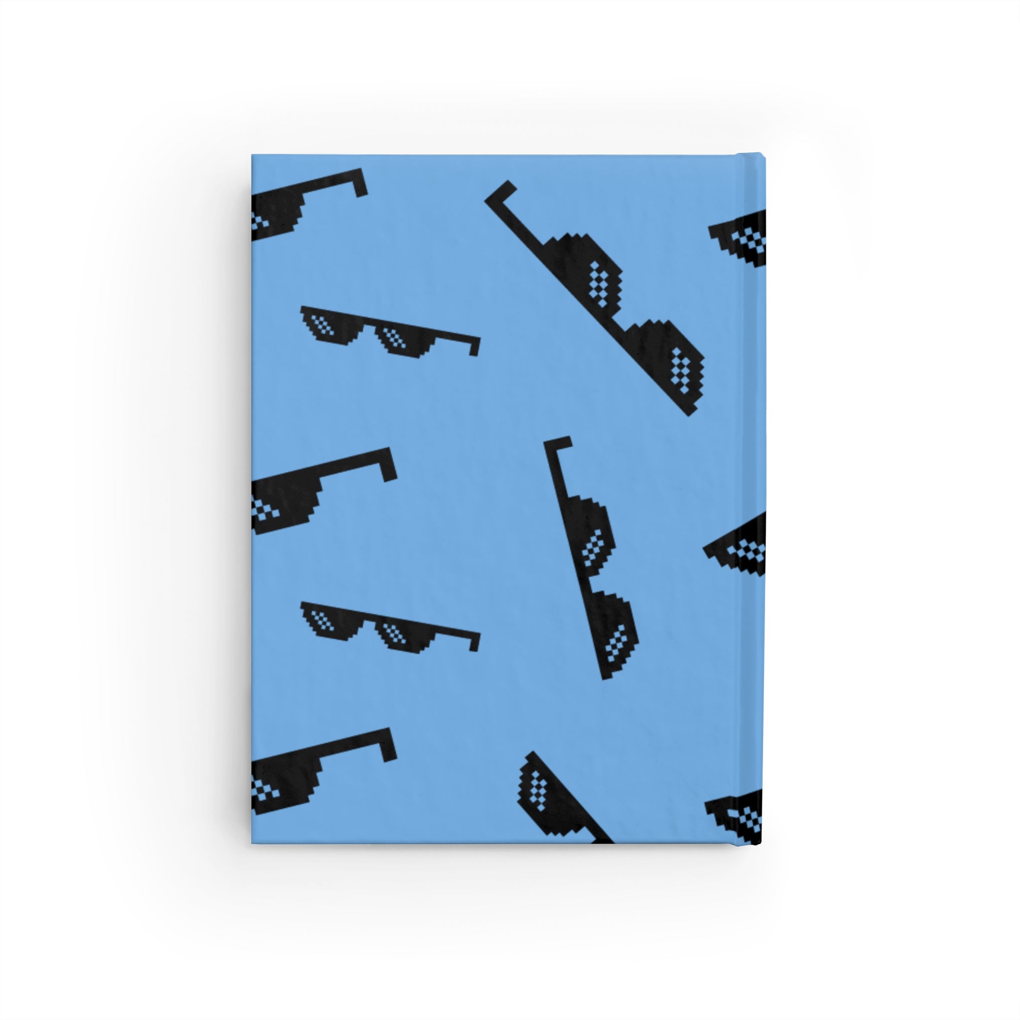 Retro Cassette 'Mixed Vibes' Ruled Journal — 80s Sunglass Pattern Notebook