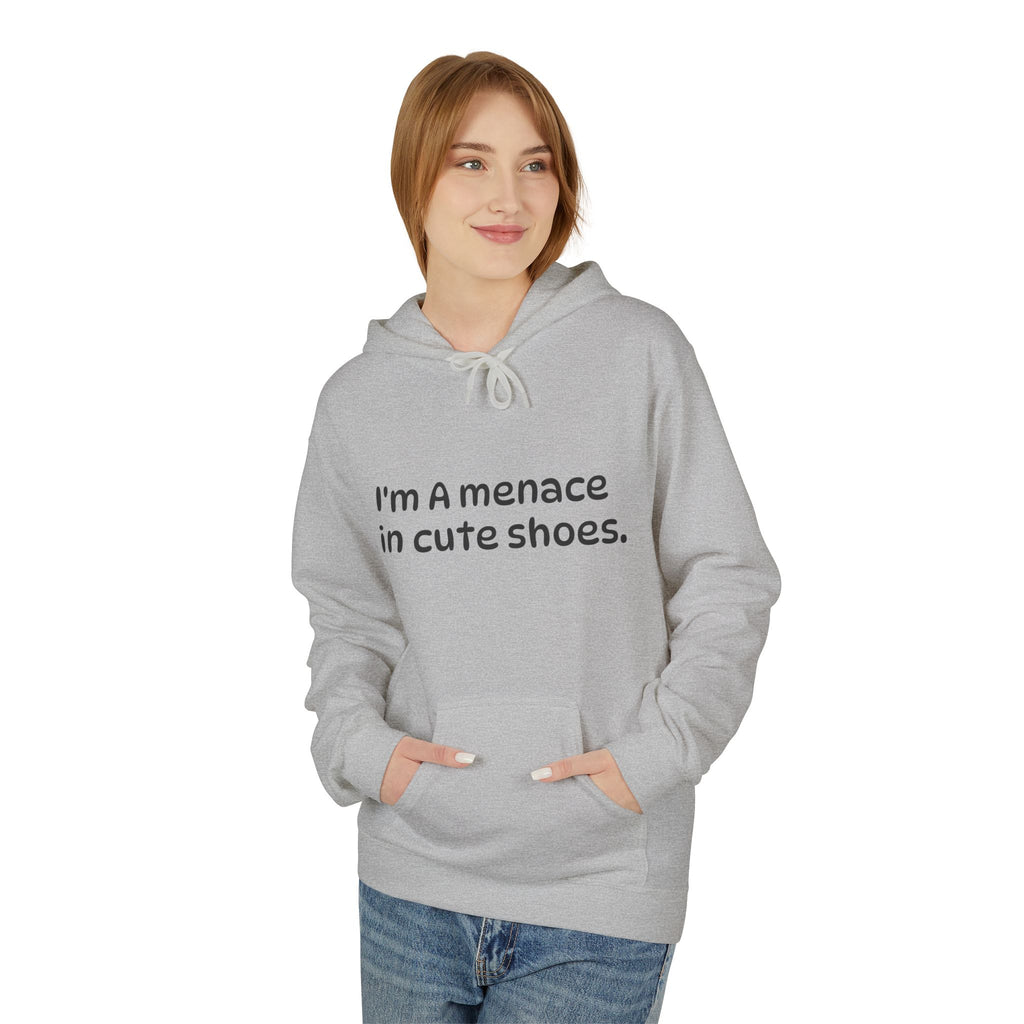 Hoodie - "I'm a Menace in Cute Shoes" Floral Pop Art Graphic Hoodie