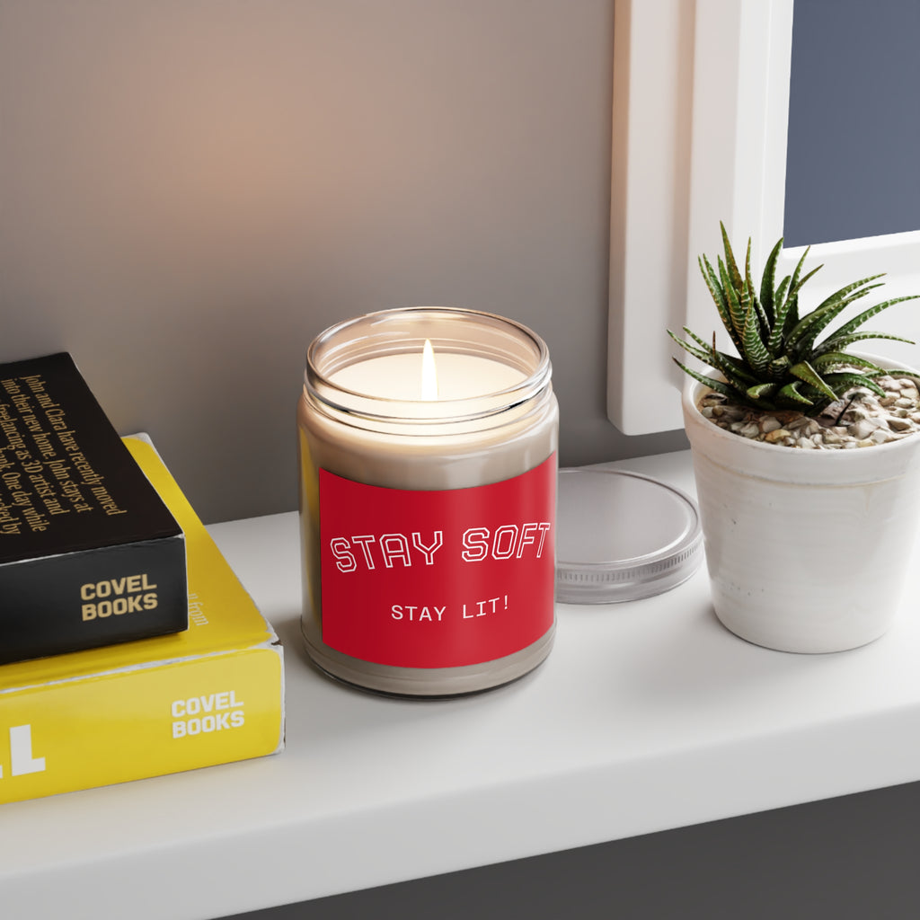 Stay Soft Soy Candle – 9oz Scented Jar (Stay Lit!)