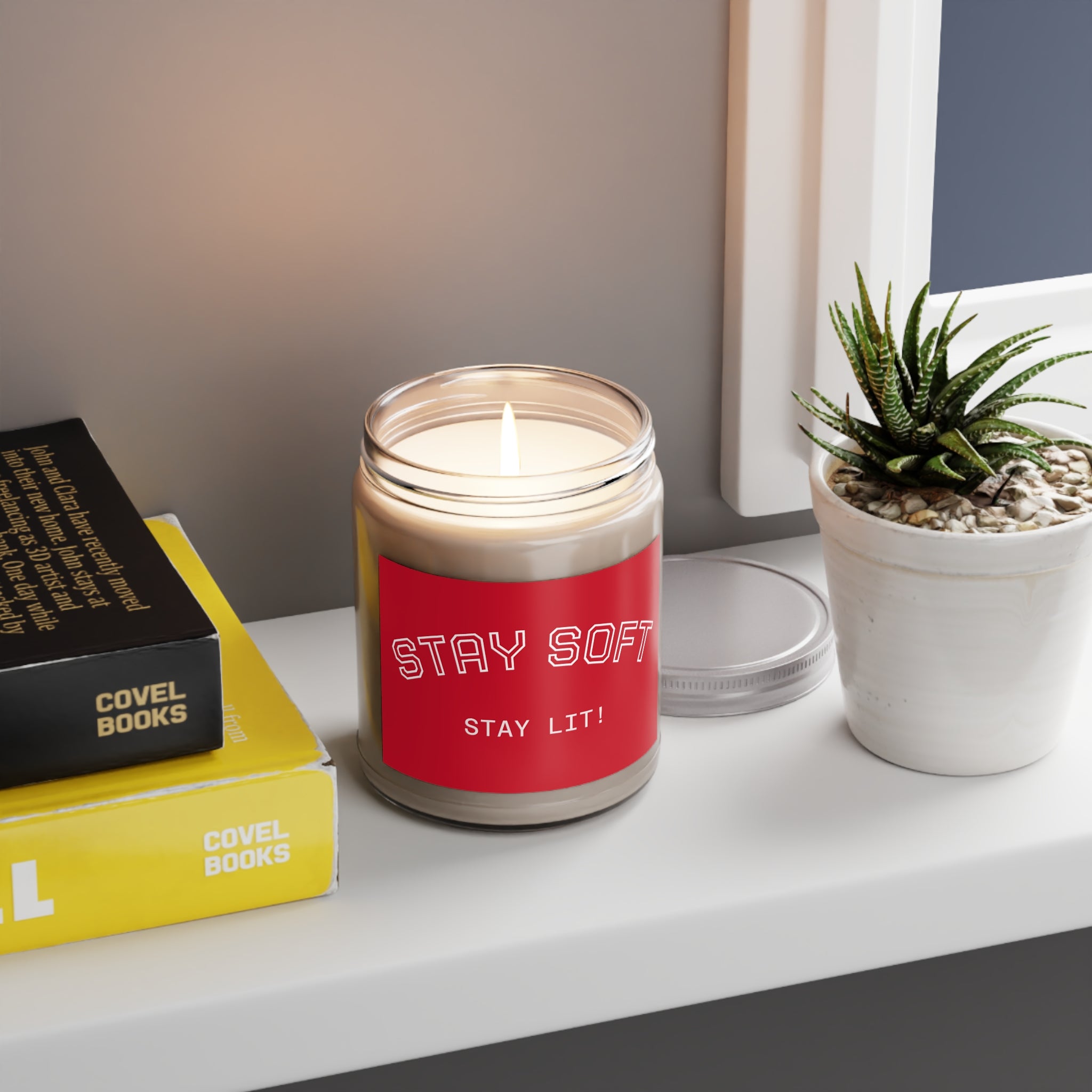 Stay Soft Soy Candle – 9oz Scented Jar (Stay Lit!)