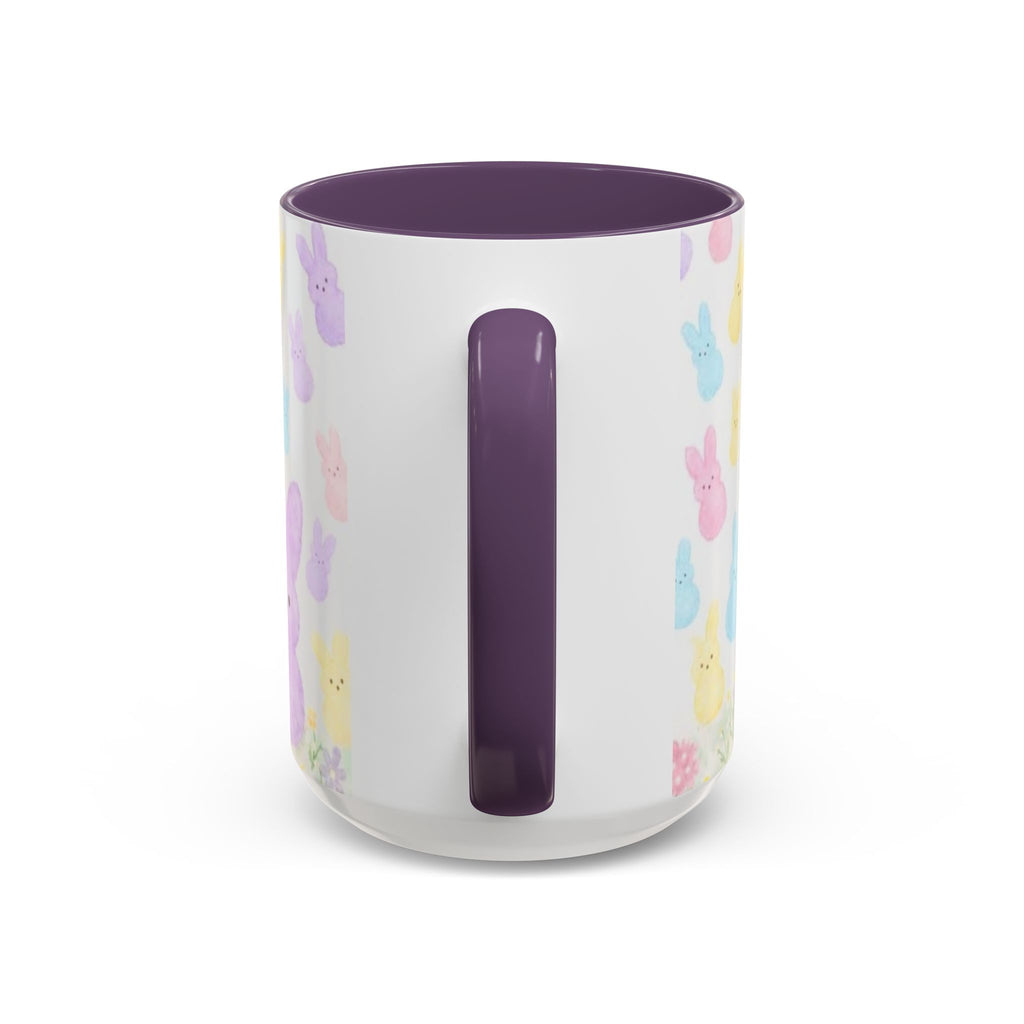 Pastel Peeps Easter Coffee Mug — Cute Bunny Pattern Accent Mug (11/15oz)