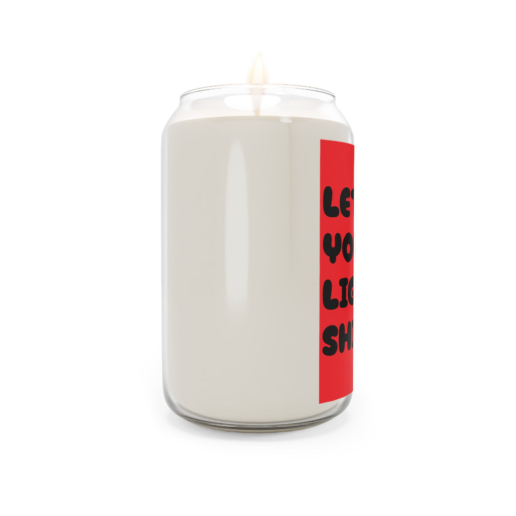 Let Your Light Shine Scented Soy Candle — 13.75 oz Inspirational Red Label