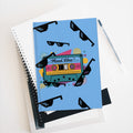 Retro Cassette 'Mixed Vibes' Ruled Journal — 80s Sunglass Pattern Notebook