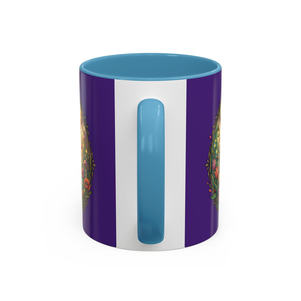 Elephant & Tulips Accent Coffee Mug — Floral Elephant Ceramic Mug (11/15oz)