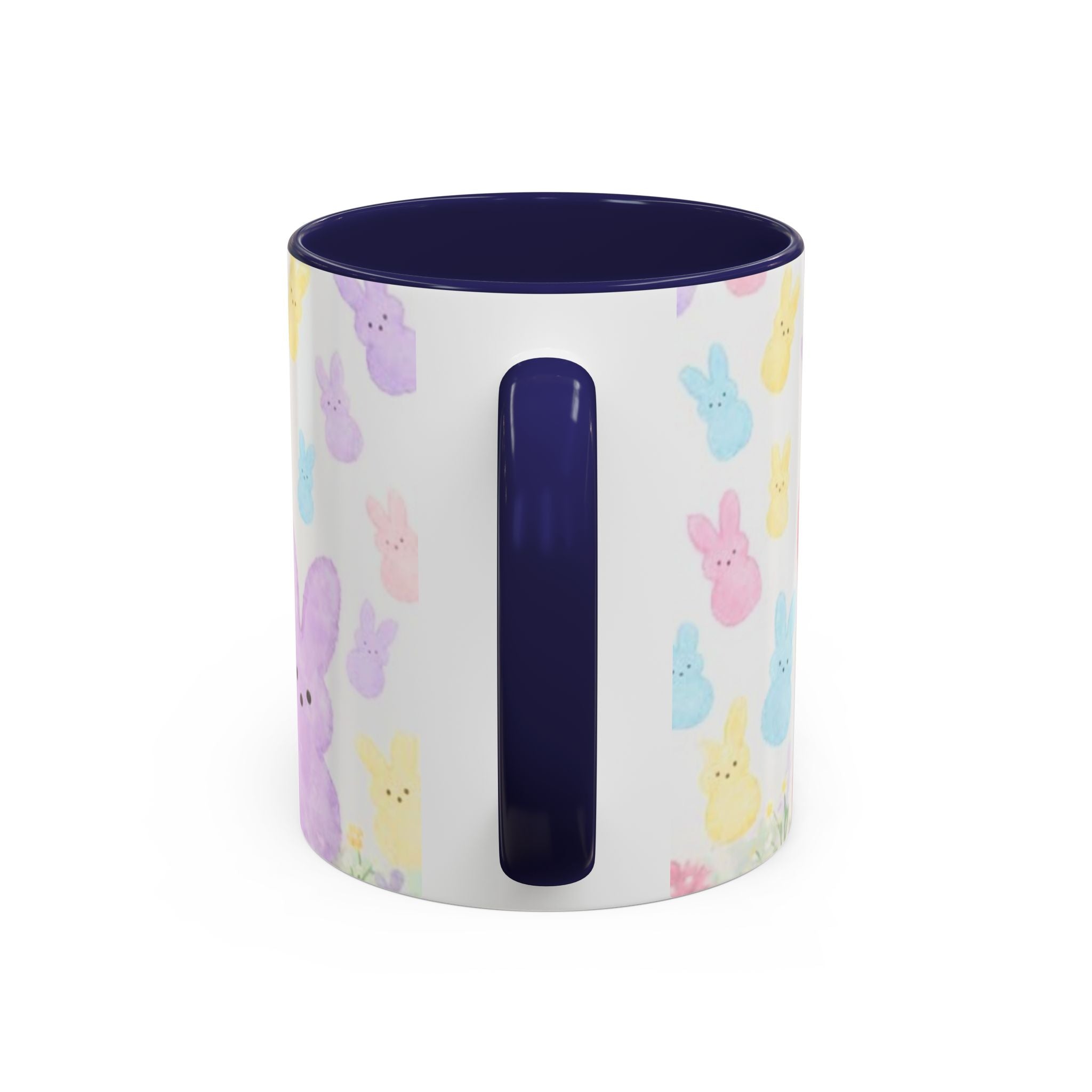 Pastel Peeps Easter Coffee Mug — Cute Bunny Pattern Accent Mug (11/15oz)