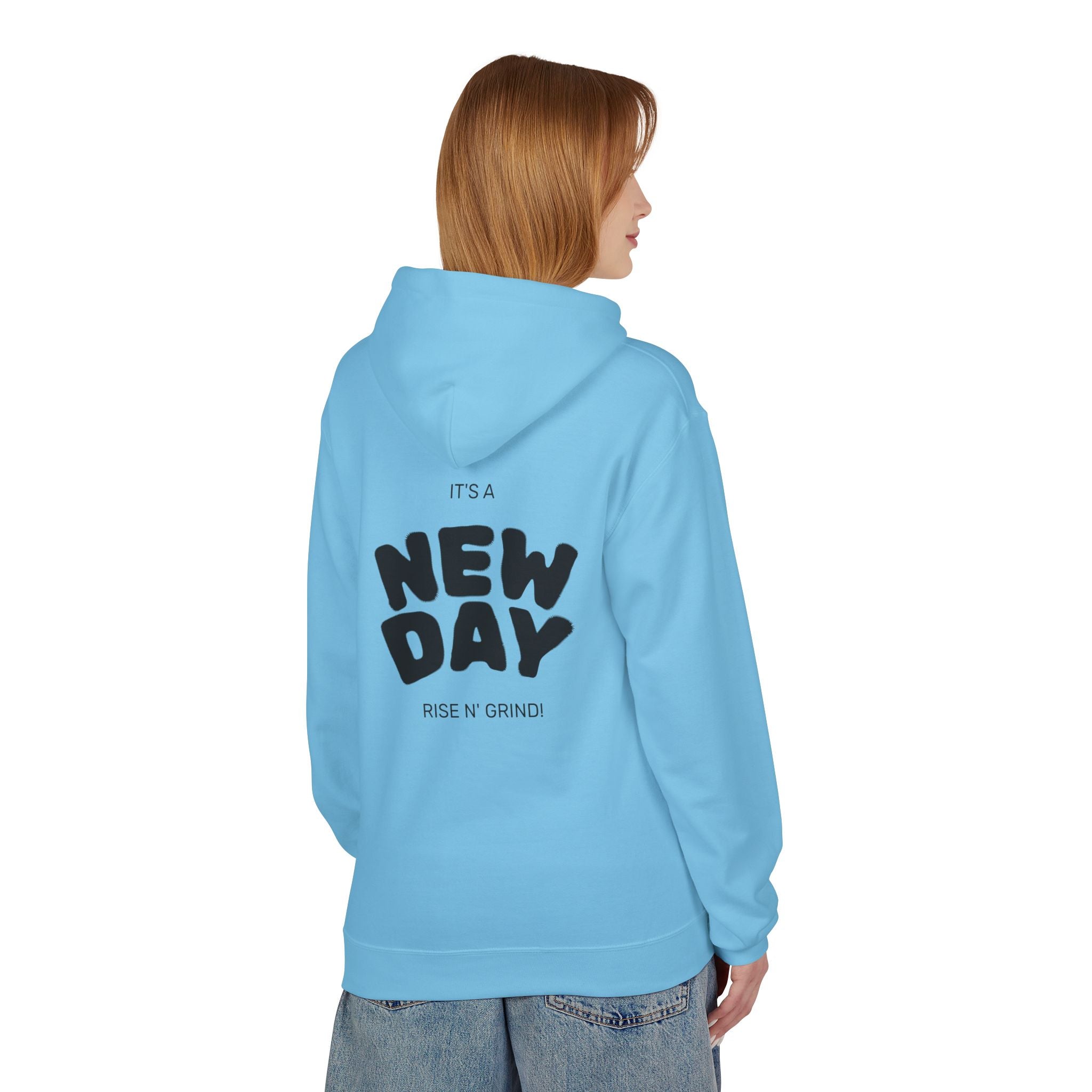 New Day Hoodie — Sunrise Motivation Graphic Pullover