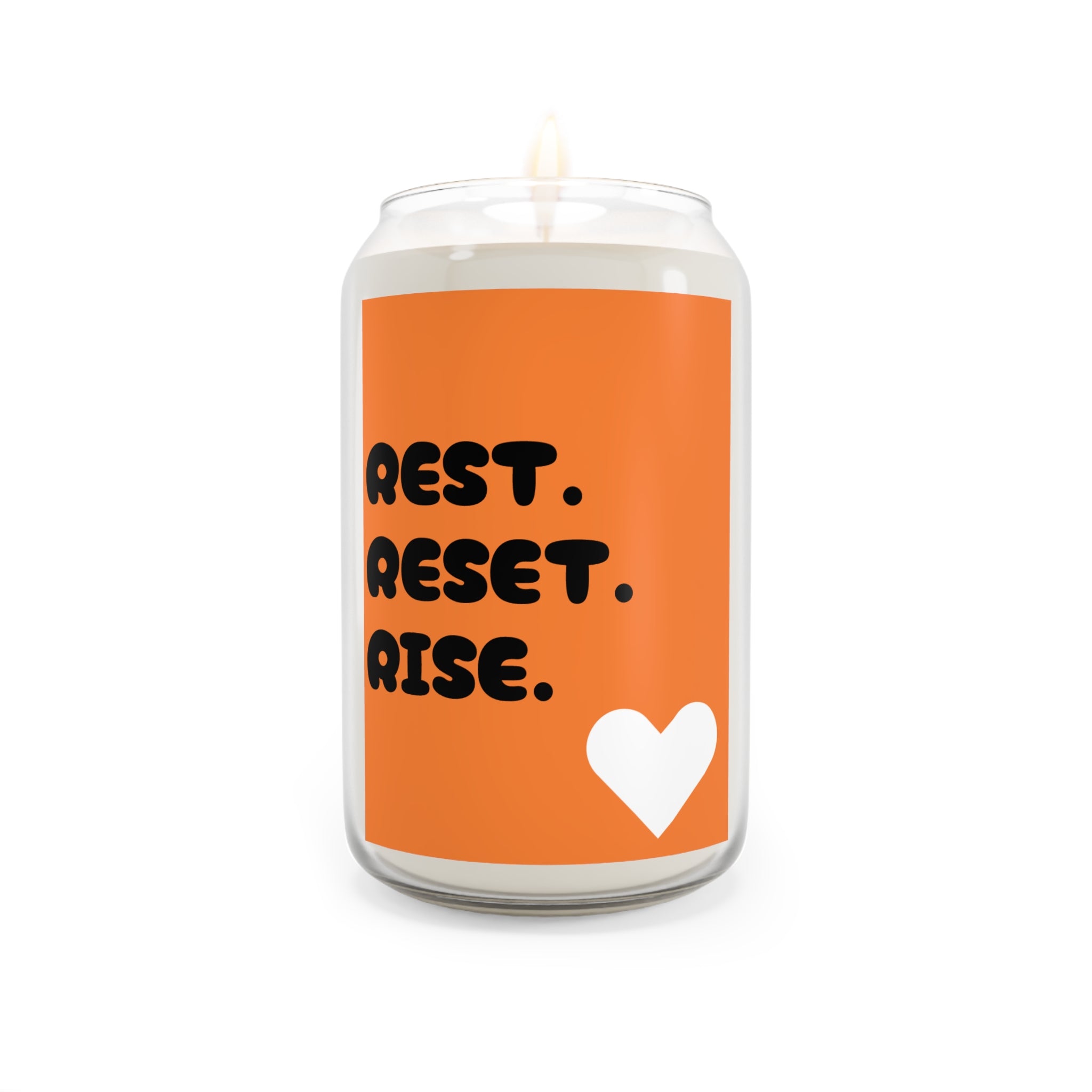 Rest Reset Rise Soy Candle — 13.75 oz Scented Candle with Heart
