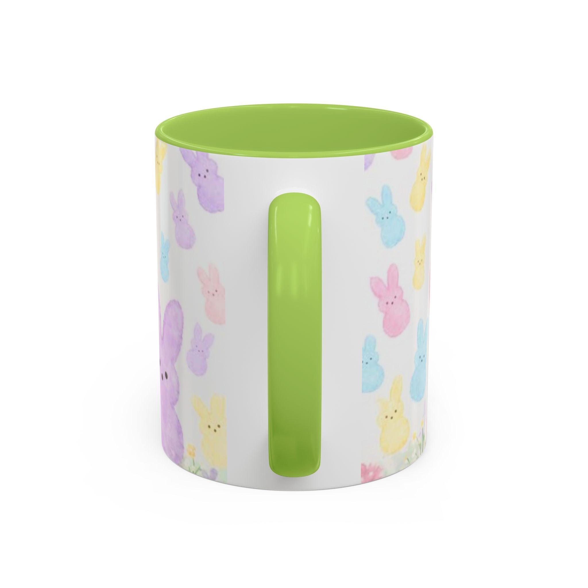 Pastel Peeps Easter Coffee Mug — Cute Bunny Pattern Accent Mug (11/15oz)