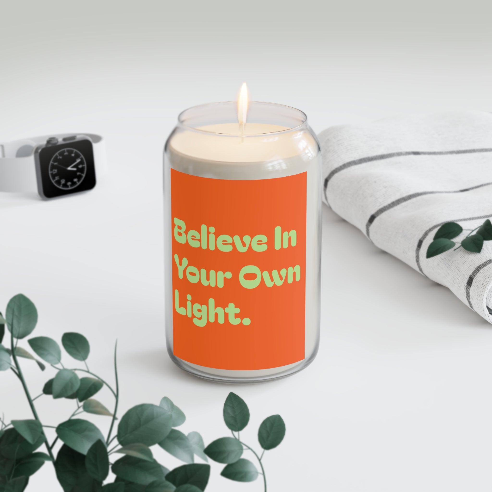 Inspirational Soy Candle — "Believe In Your Own Light" 13.75oz