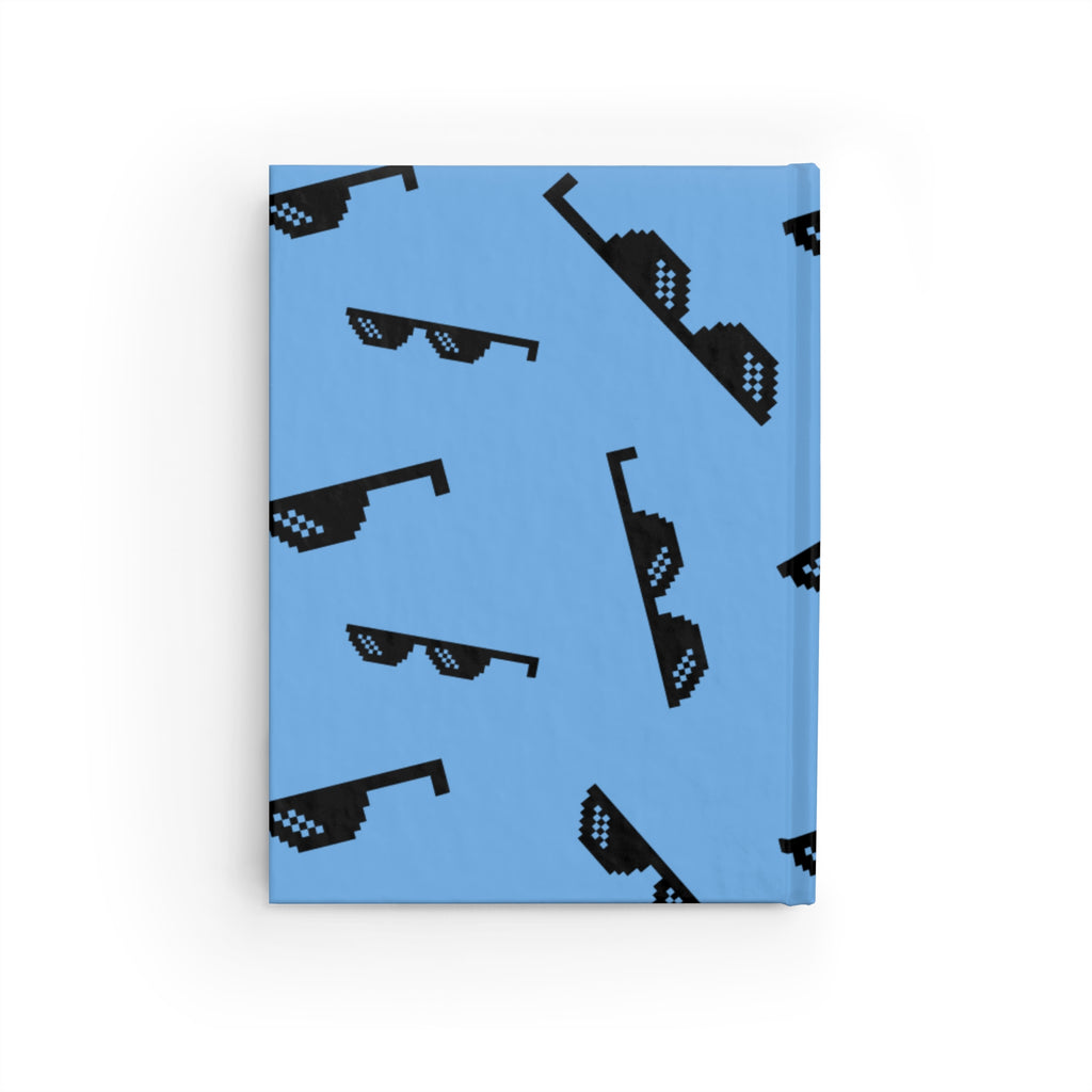 Retro 'Mixed Vibes' Cassette Journal — Blue Sunglasses Pattern