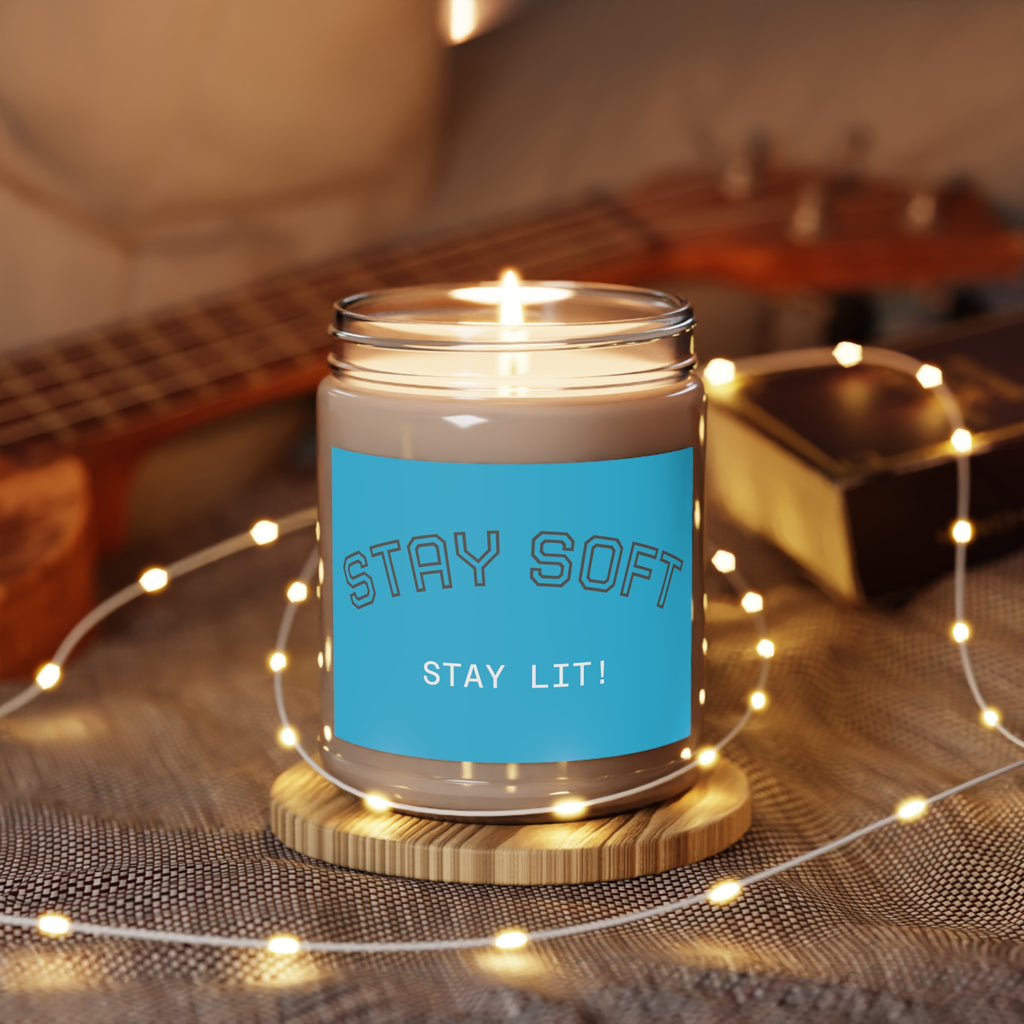 Stay Soft Soy Candle – 9oz Scented Jar (Stay Lit!)