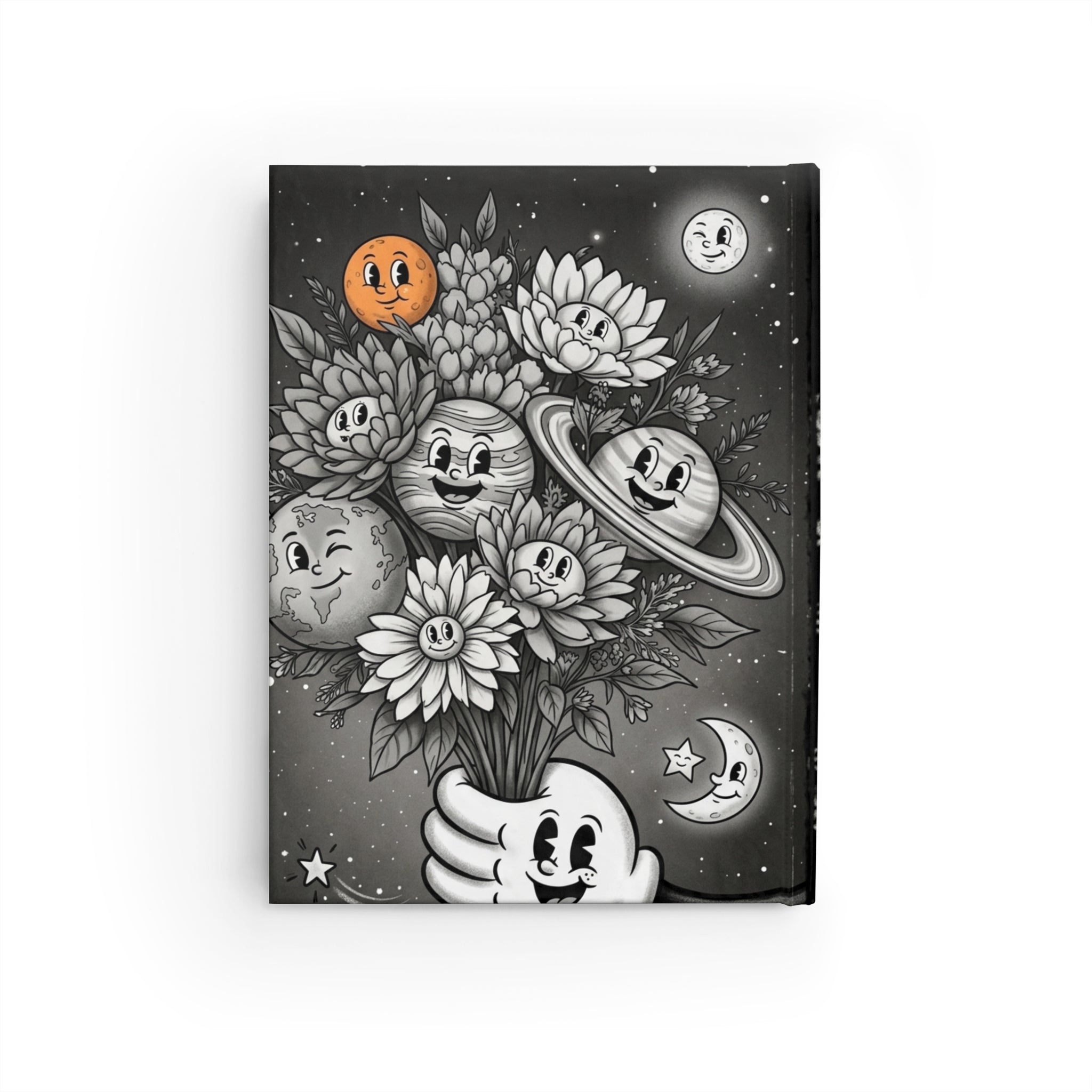 Cosmic Floral Journal — Ruled-Lined Notebook