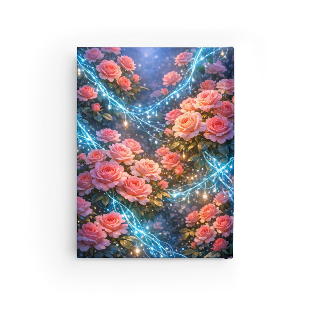 Ruled Journal — "Roses Rise For Me" Floral Notebook for Self-Reflection & Gifts