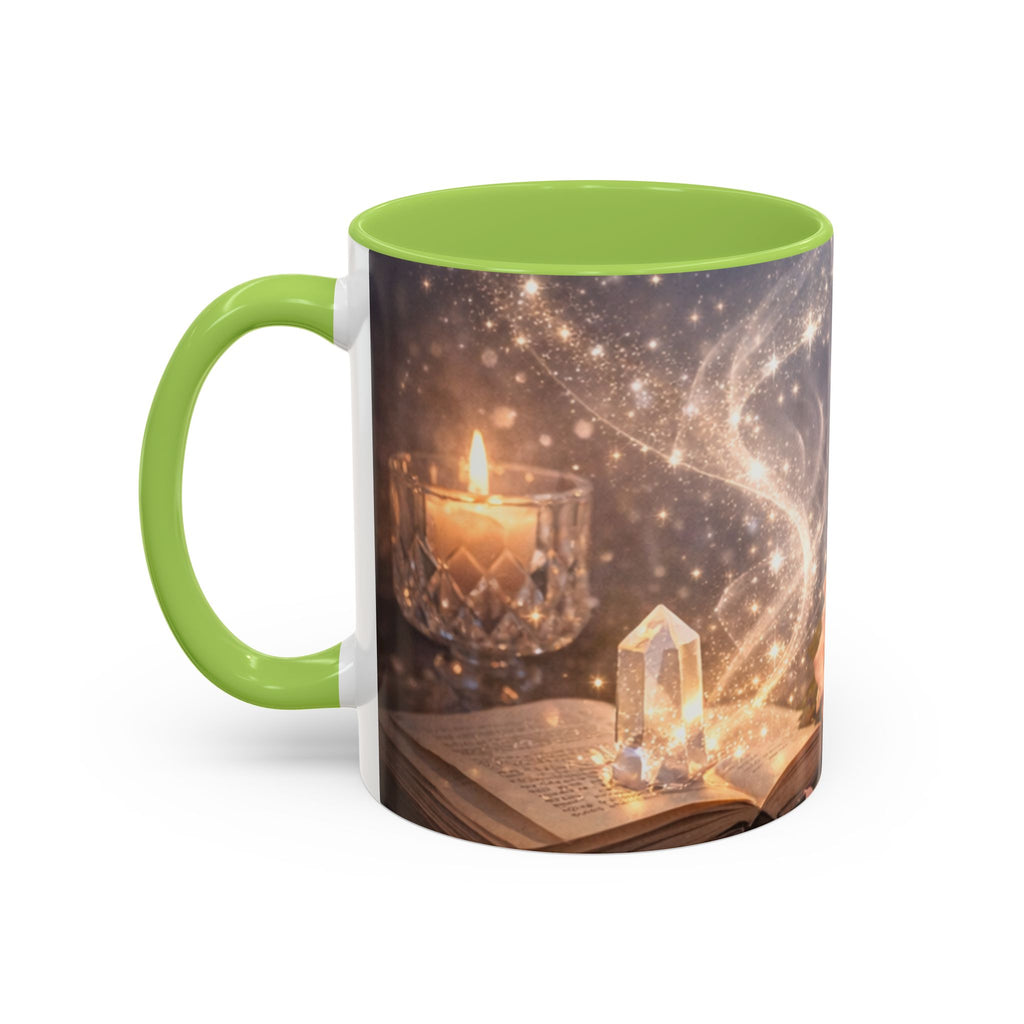 Vintage Rose & Perfume Accent Coffee Mug — Sparkling Floral 11/15oz