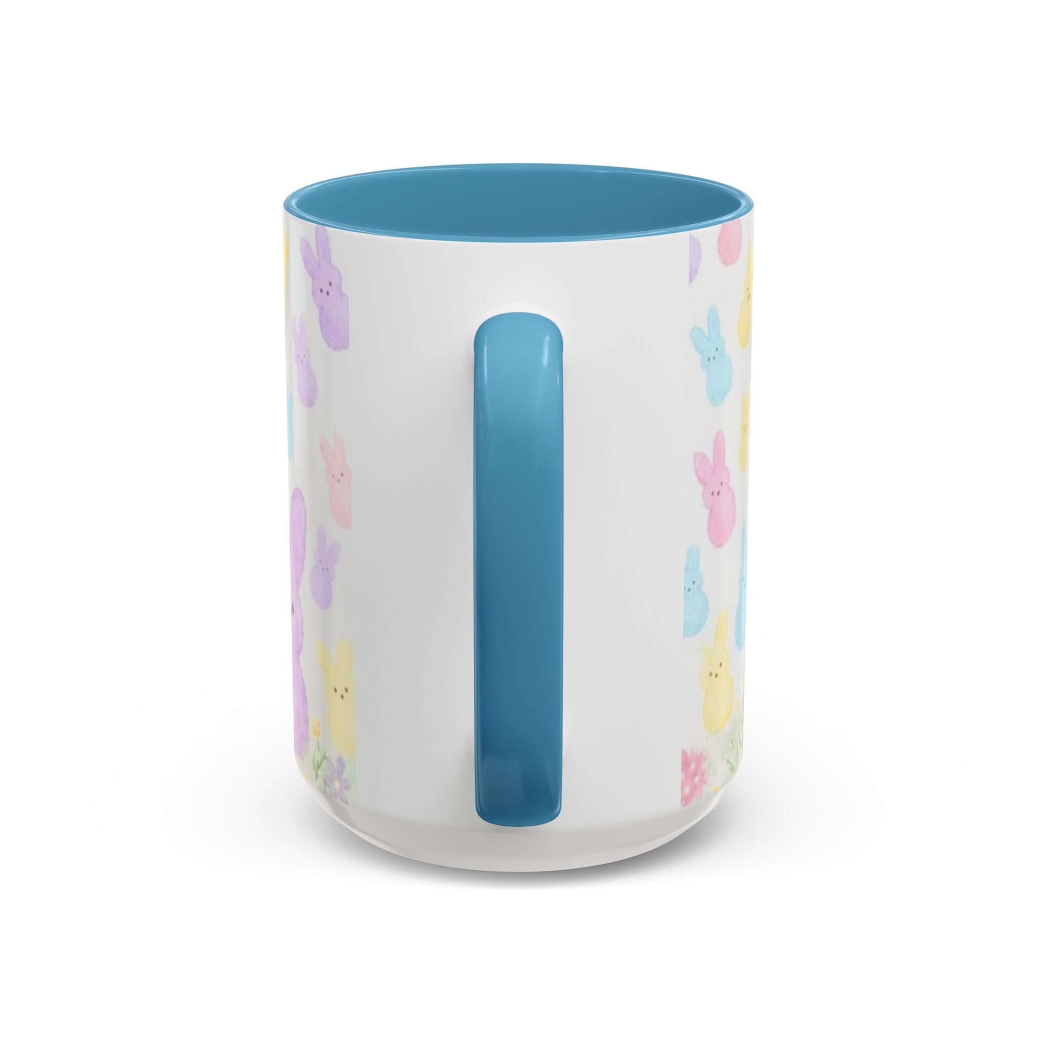 Pastel Peeps Easter Coffee Mug — Cute Bunny Pattern Accent Mug (11/15oz)