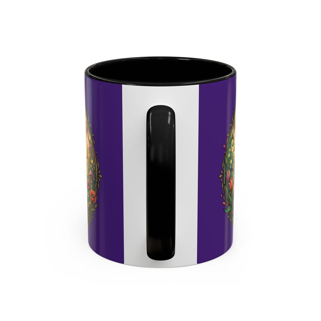 Elephant & Tulips Accent Coffee Mug — Floral Elephant Ceramic Mug (11/15oz)