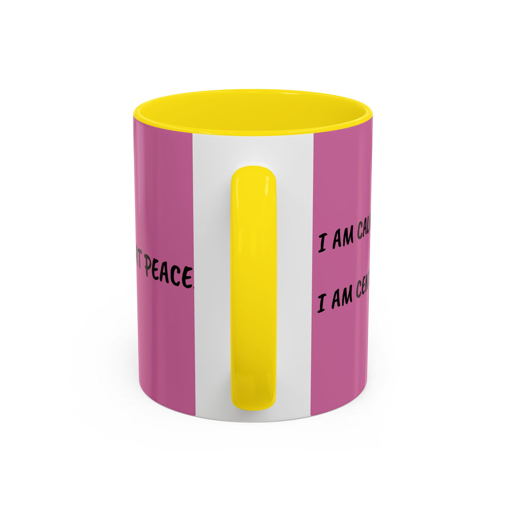 Hedgehog Sunflower Coffee Mug — "I Am At Peace" Accent Ceramic Mug