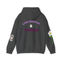 Hoodie — Live, Survive & Thrive Floral Smiley Motivational Hoodie
