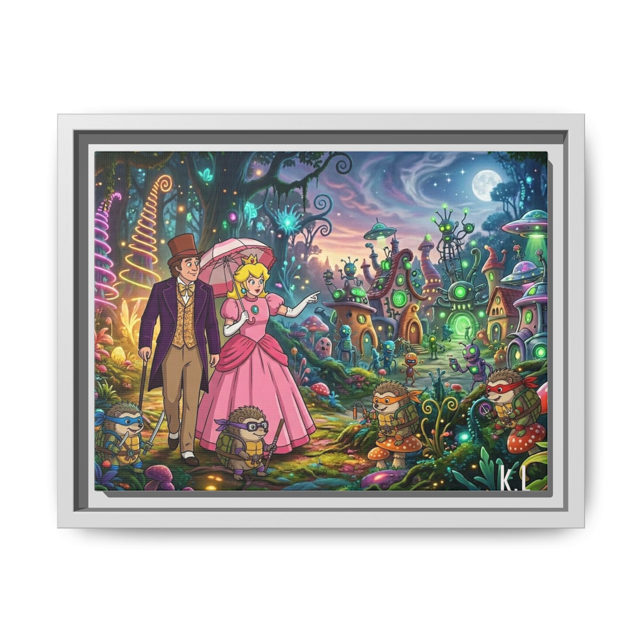 Alien Fantasy Matte Canvas Print (Framed)