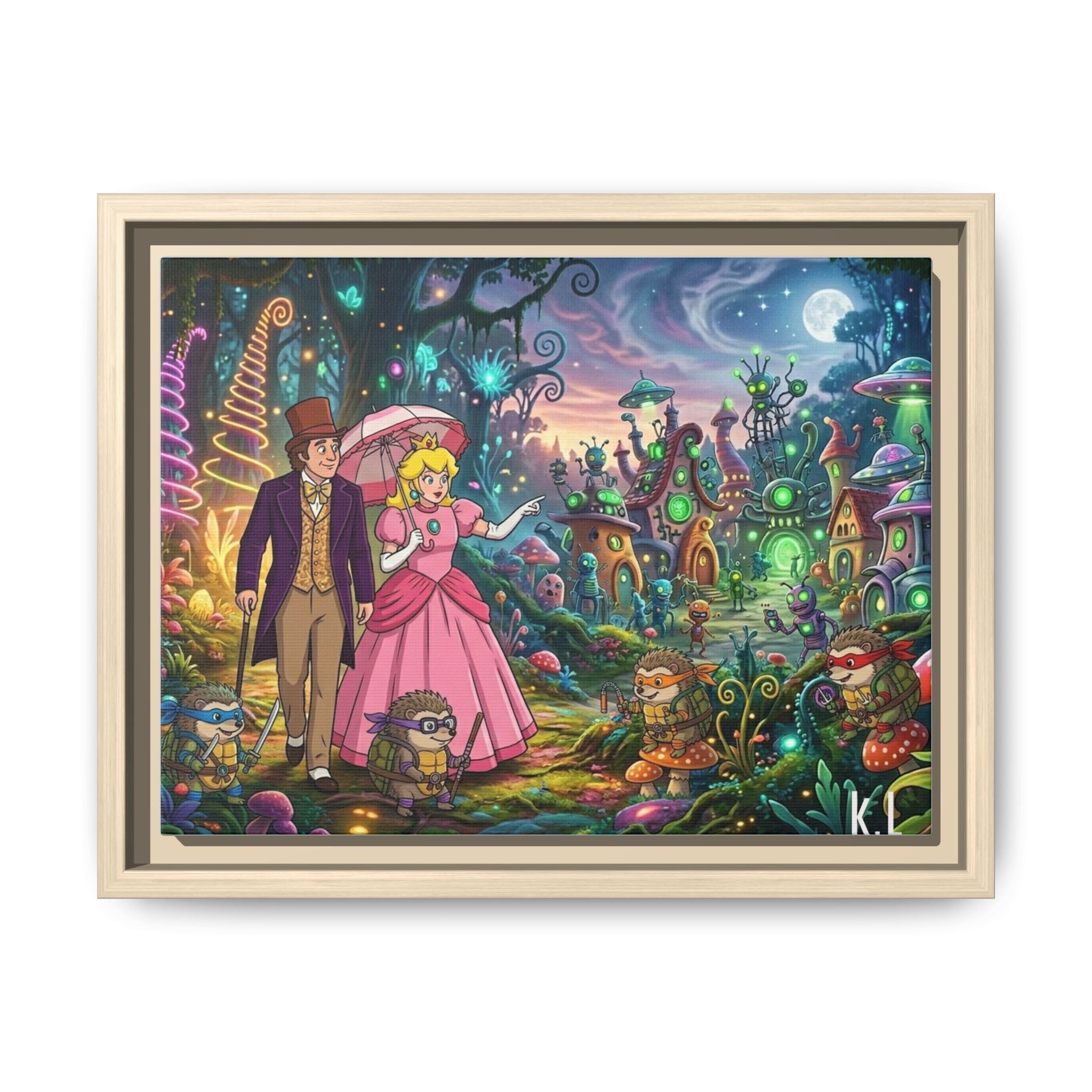 Alien Fantasy Matte Canvas Print (Framed)
