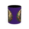 Elephant & Tulips Accent Coffee Mug — Floral Elephant Ceramic Mug (11/15oz)