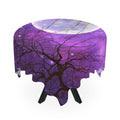 Purple Moonlight Tablecloth — Mystical Night Sky Table Cover for Halloween & Gothic Decor