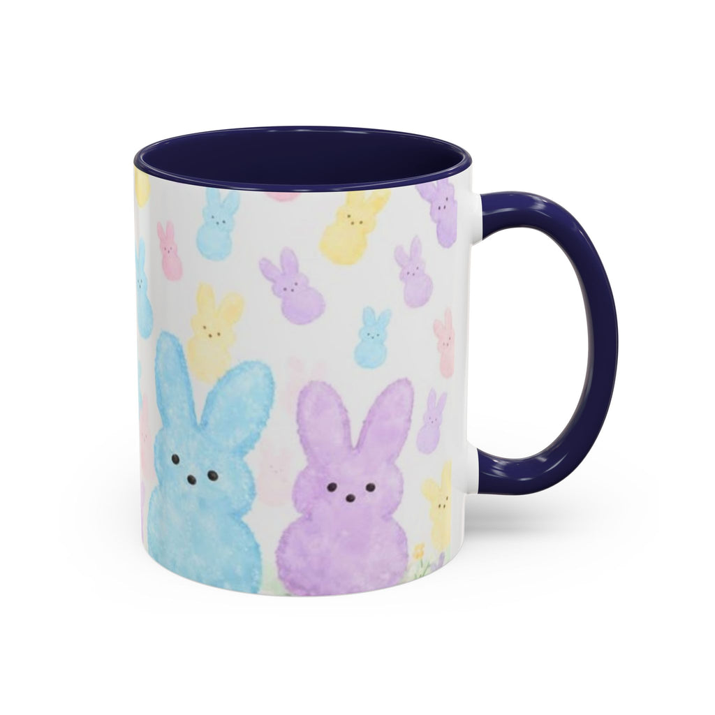 Pastel Peeps Easter Coffee Mug — Cute Bunny Pattern Accent Mug (11/15oz)