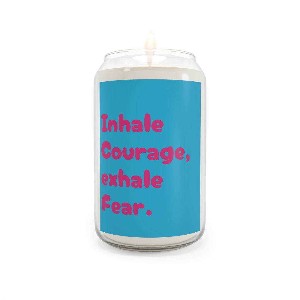 Soy Candle — "Inhale Courage, Exhale Fear" Motivational Scented Candle (13.75 oz)