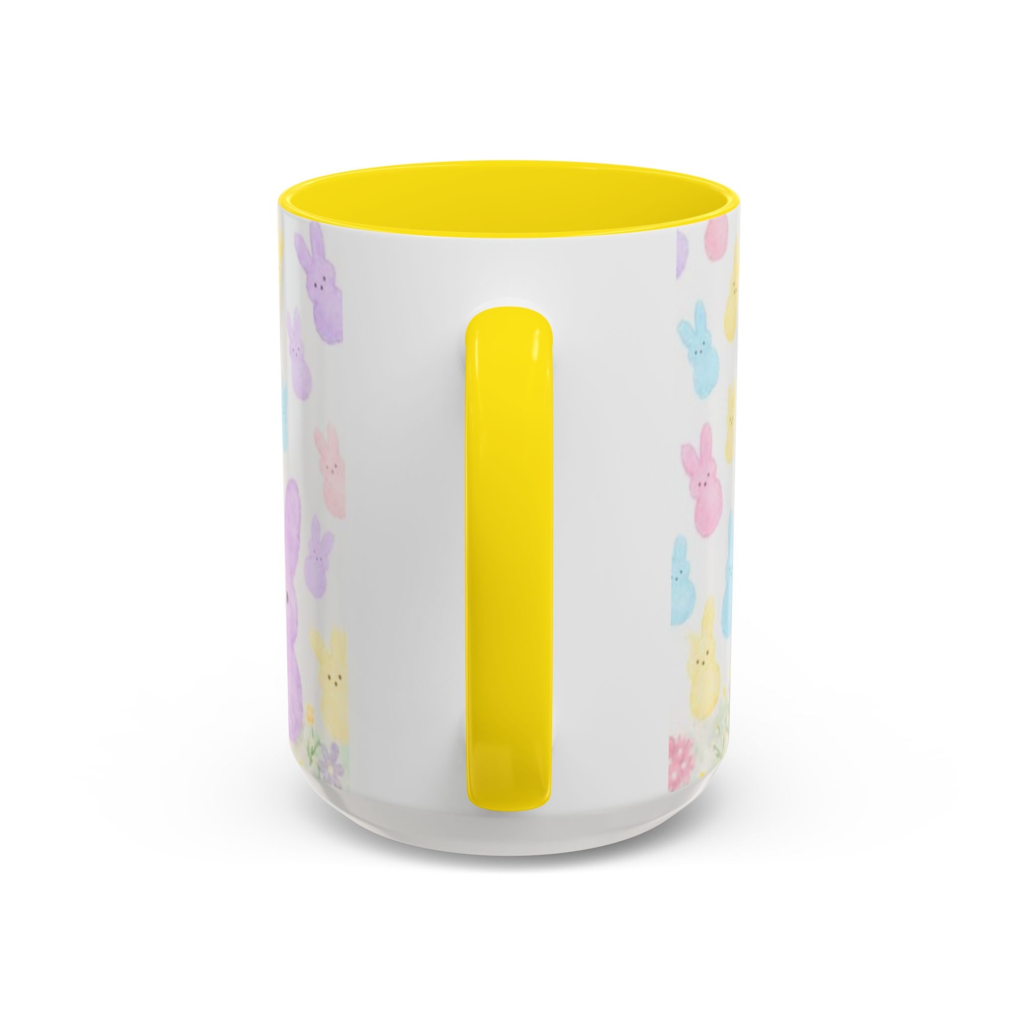 Pastel Peeps Easter Coffee Mug — Cute Bunny Pattern Accent Mug (11/15oz)