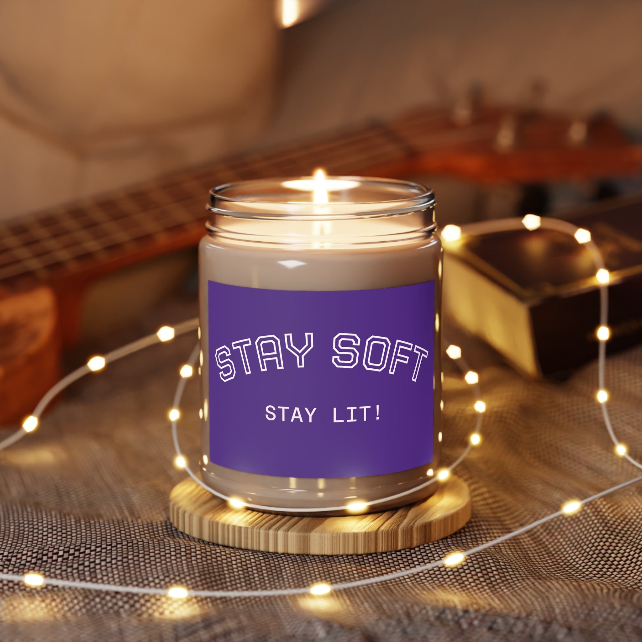 Stay Soft Soy Candle – 9oz Scented Jar (Stay Lit!)