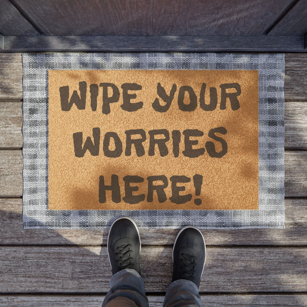 Doormat — "Less Worry More Wander" Outdoor Welcome Mat